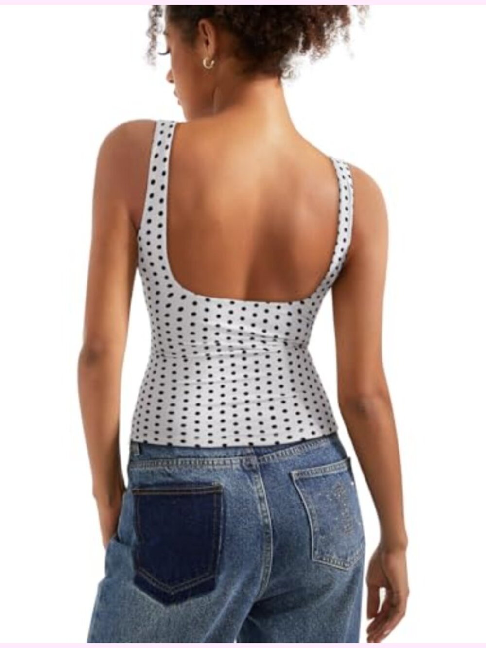 Padded Open Back Boat Neck Tank Top Double Lined Buttery Soft Sleeveless Shirt
